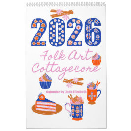 2026 FolkArt Cottagecore Grannycore Traditional Kalender