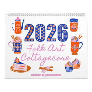 2026 FolkArt Cottagecore Grannycore Traditional Kalender