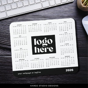 2026 Företag Logotyp Heldags Kalender Musmattor