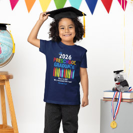 2026 Förskoleexaminerad Personlig Blå Barn T Shirt