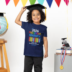 2026 Förskoleexaminerad Personlig Blå Barn T Shirt