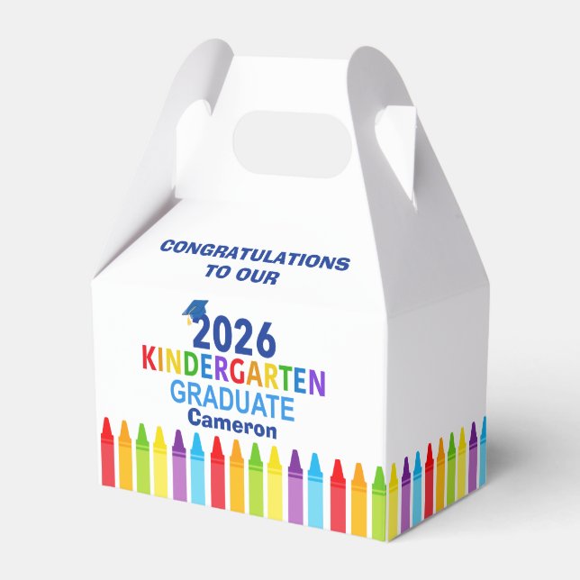 2026 Förskoleklass Examen Fest Anpassad Akademiker Presentaskar (Framsidan Sidan)