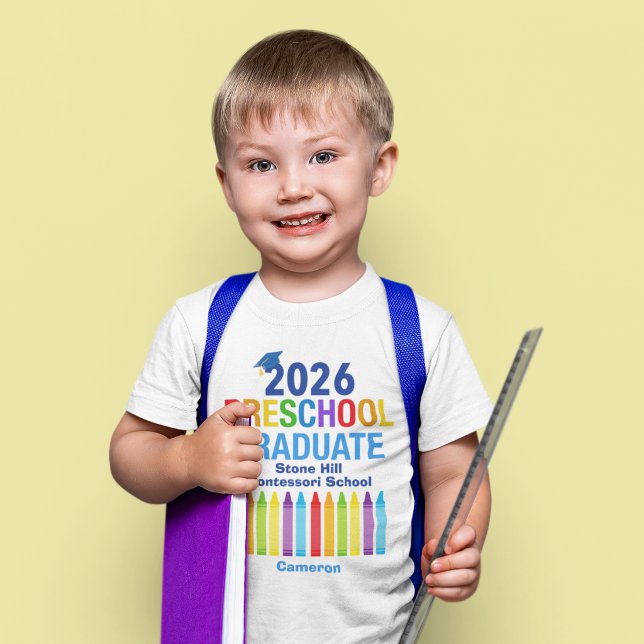 2026 Förskoleutexaminerad Söt Anpassningsbar T Shirt (Skapare uppladdad)