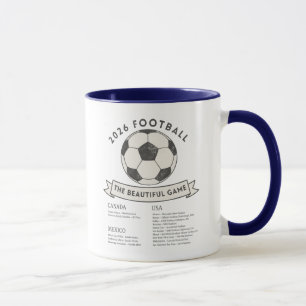 2026 Fotboll Värdstäder Kanada Mexiko USA Mugg
