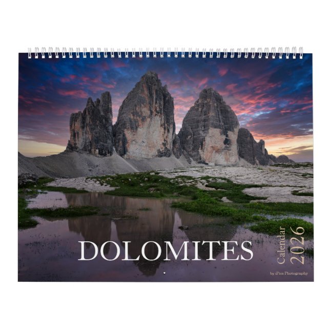 2026 Foto på Dolomiternas natur och landskap Kalender (Omslag)