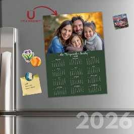 2026 Fotokalender för modern Grönt