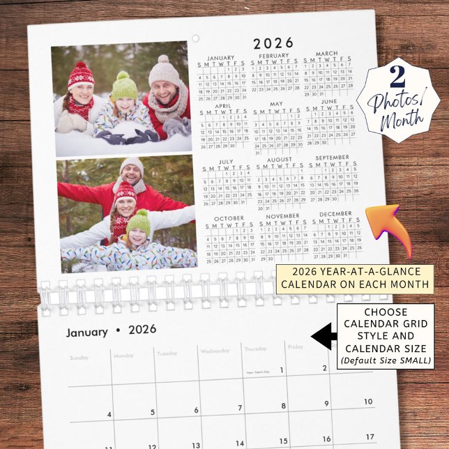 2026 Foton per månad med 2026 års mellanrum Kalender (Skapare uppladdad)