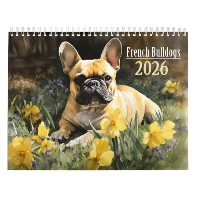 2026 Fransk Bulldog Kalender (Omslag)