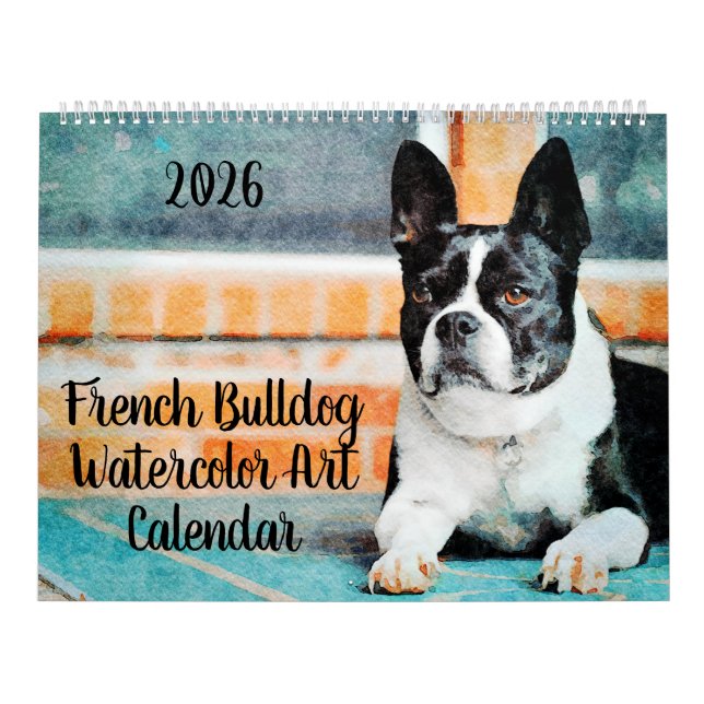 2026 French Bulldog Dog Mama Frenchie Lovers Gift Kalender (Omslag)