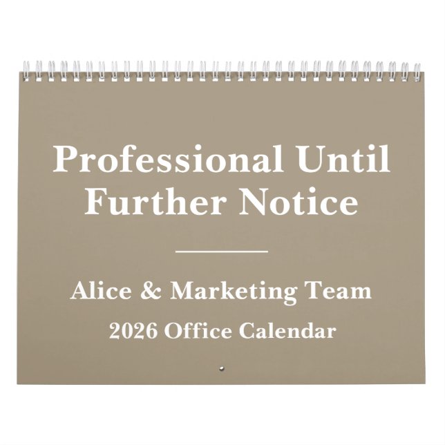 2026 Funny Office Minimalist Humor Kalender (Omslag)