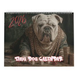 2026 Gangster Valp Calendar, Thug Hund Kalender