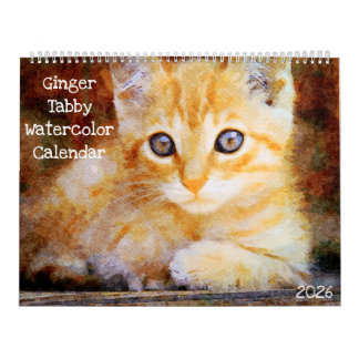 2026 Ginger Tabby Katt Ägare Marmalade Katt Älskar Kalender