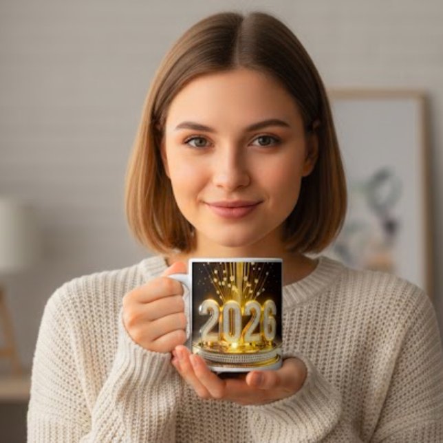 2026 Glad nyår Kaffe kopp Jumbo Mugg (Skapare uppladdad)