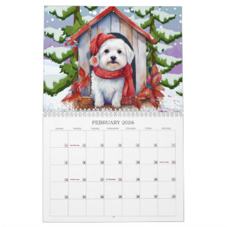 2026 Glad Nyår Kalender 12 Fullfärgs Konstverk