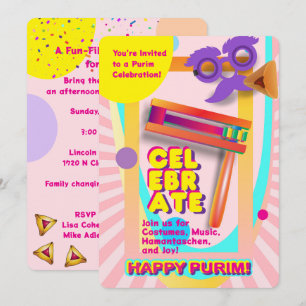2026 Glad Purim-fest för alla åldrar Inbjudningar