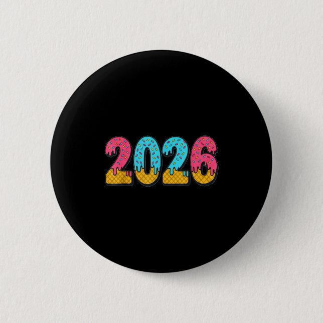 2026 Glassadrop Meme Nyår Gen Alpha Slang Knapp (Framsida)