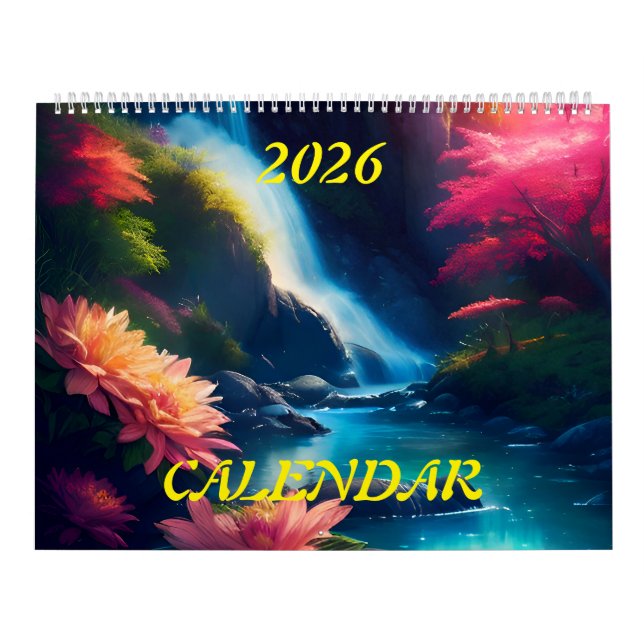 2026 Glorious Gorgous Waterfall Splendor Kalender (Omslag)