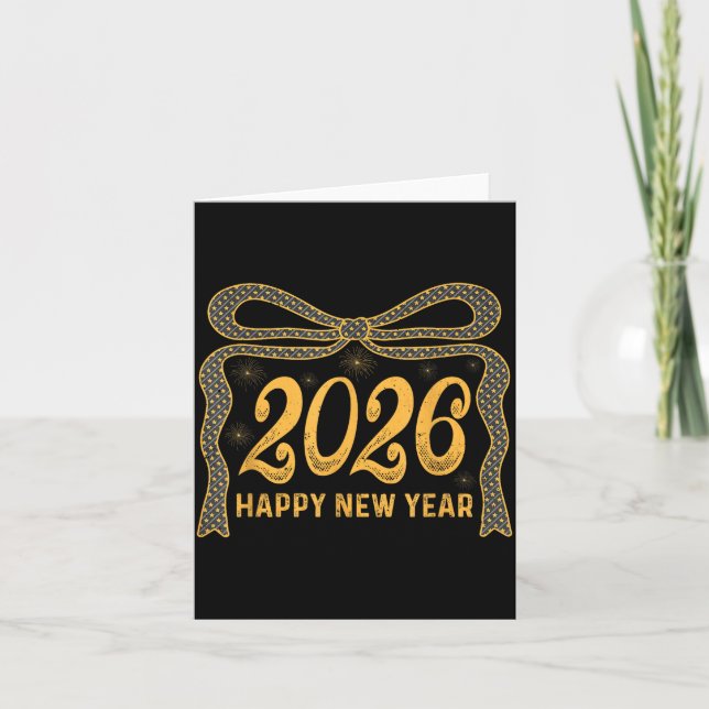2026 Godt Nytt År Båg-eldshow Firande Desi Kort (Framsida)