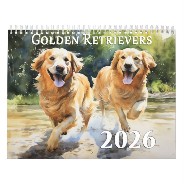 2026 Golden Retrievers Kalender (Omslag)