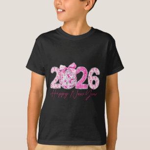 2026 Gott Nytt År Bow Patch Disco Ball T Shirt