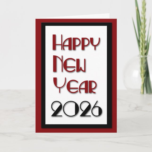 2026 Gott nytt år Helgkort (Framsida)
