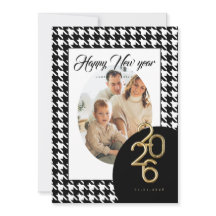 2026 Gott Nytt År Klassisk Hundtandsmönster Ett Fo