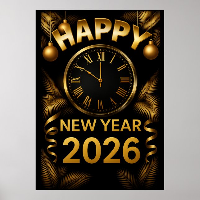 "2026 Gott nytt år" Poster (Framsidan)