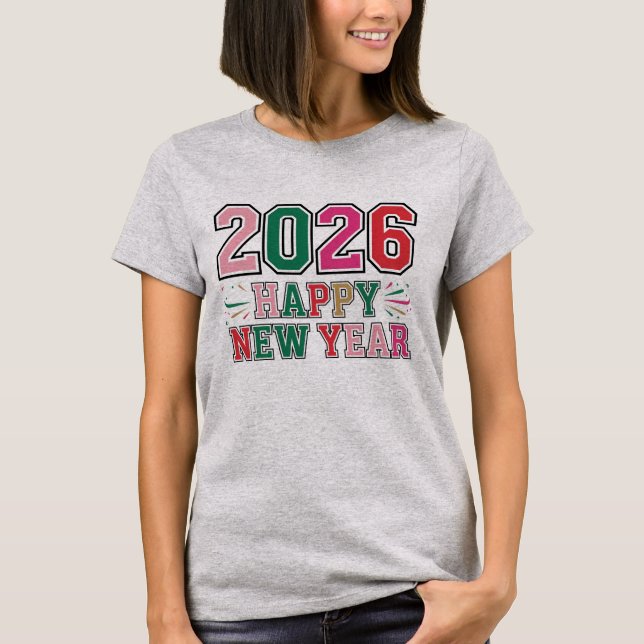 2026 Gott Nytt År  T Shirt (Framsida)