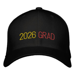 2026 GRAD Monogram INITIALER School Färg Roligt Broderad Keps