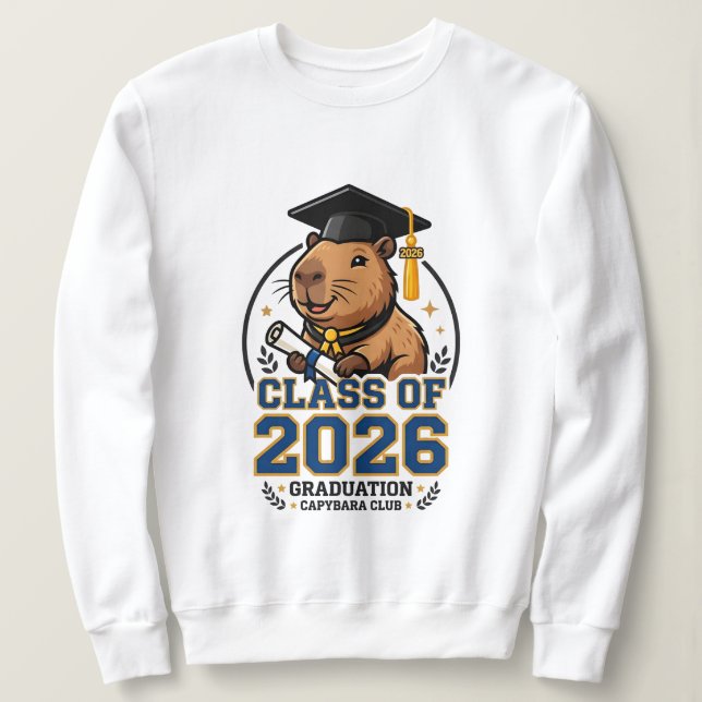 2026 graduation design featuring a capybara  t shirt (Design framsida)