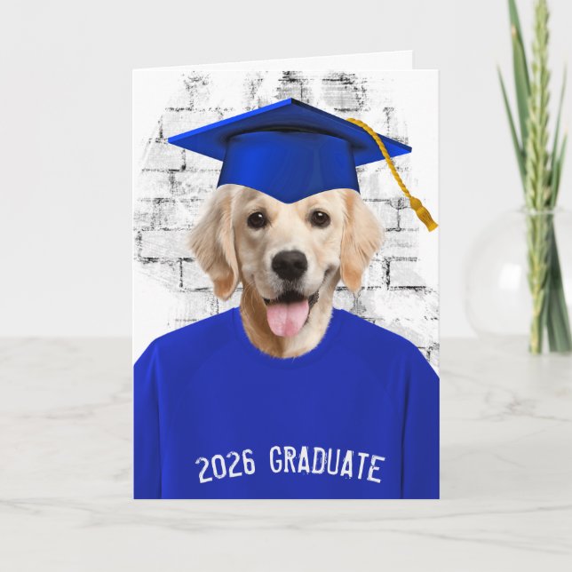 2026 Graduation Golden Retriever  Kort (Framsida)
