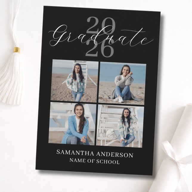 2026 Graduation Photo Modern Script  Meddelande (Skapare uppladdad)