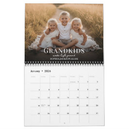 2026 Grandkids Make Life Grand Custom Photo  Kalender