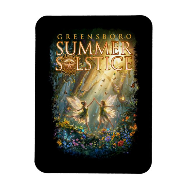 2026 Greensboro Summer Solstice Festival Minne Magnet (Vertikal)
