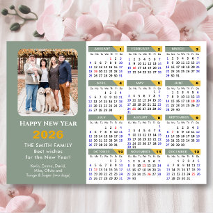 2026-Grönten för kalenderförsäljning - minimalisti