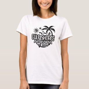 2026 Gulf Shores Alabama Semester eller resa T Shirt