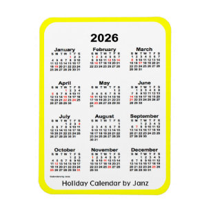 2026-Gultens Helgdag-kalender från Janz Magnet