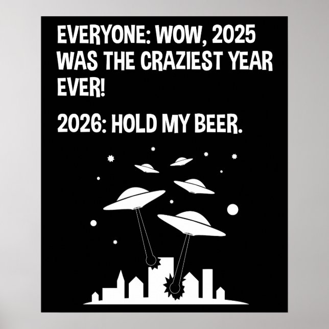 2026 Håll min öl Poster (Framsidan)