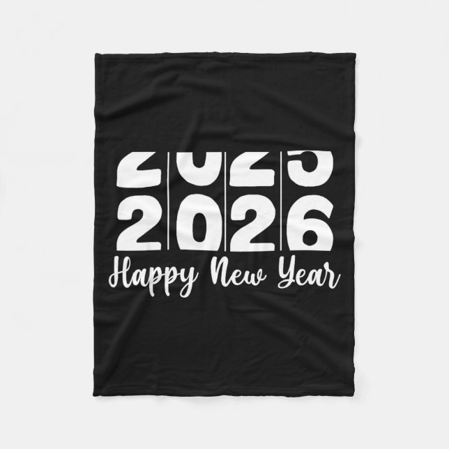 2026 Happy New Year Bold Numbers Celebration Party Fleecefilt (Framsidan)