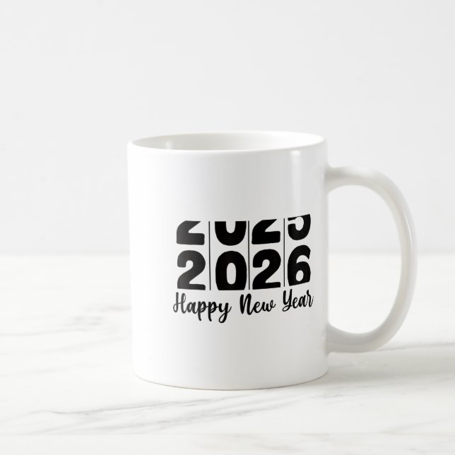 2026 Happy New Year Bold Numbers Celebration Party Kaffemugg (Höger)
