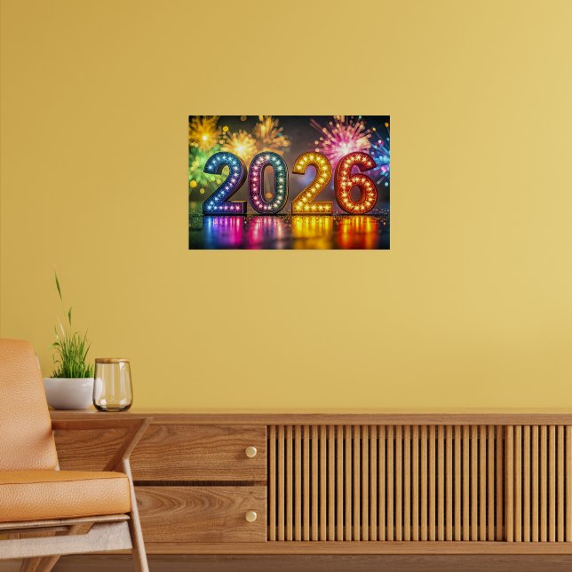 2026, Happy New Year Celebration, Poster (Vardagsrum 2)