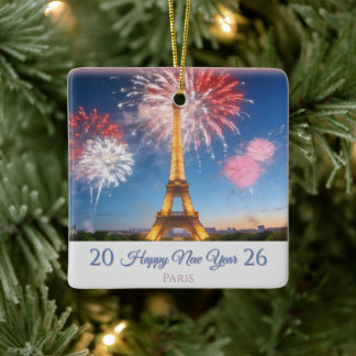 2026 Happy New Year Customizable Ornament - Paris