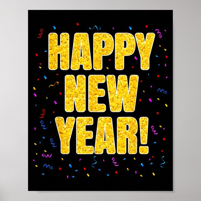 2026 Happy New Year Family Matching New Year Party Poster (Framsidan)