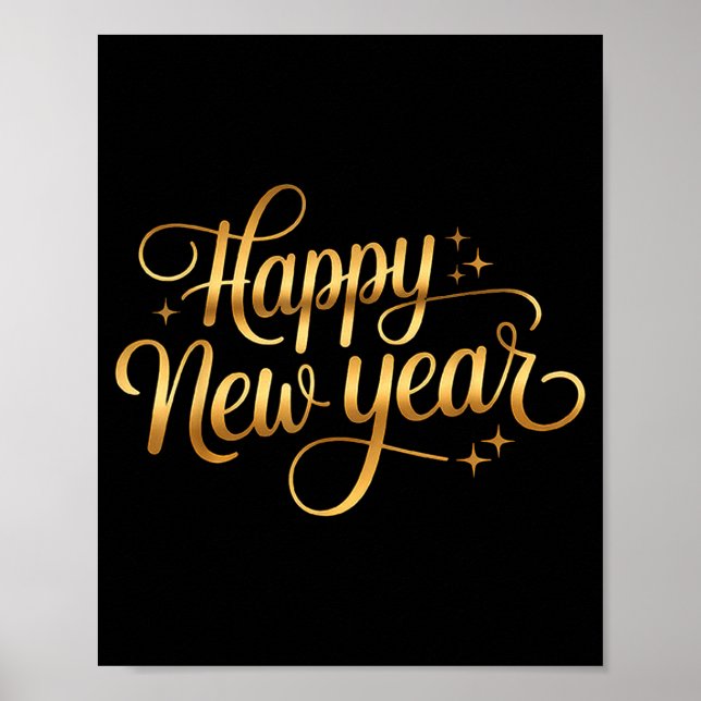 2026 Happy New Year Fireworks  Poster (Framsidan)
