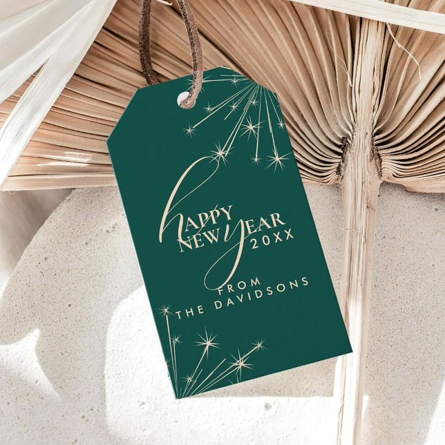 2026 Happy New Year Modern Festive Typography Presentetikett (Skapare uppladdad)