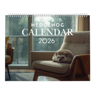 2026 Hedgehog Wall Calendar | 12 Month Kalender