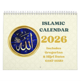 2026 Hijri-kalender Islamsk konst & viktiga datum Kalender