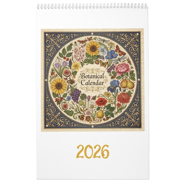 2026 Hoefnagel-Inspired Botanical Kalender (Omslag)
