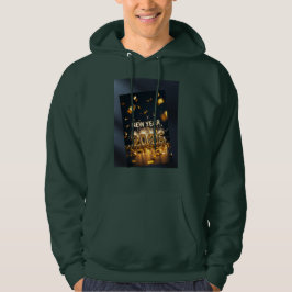 2026 Hoodie - Festiv djupgrön överdragspullover