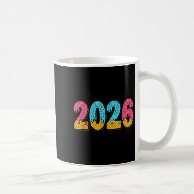 2026 Ice Cream Drip Meme New Year Gen Alpha Slang  Kaffemugg (Höger)